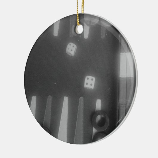 BW backgammon Keramisch Ornament (Links)