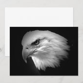 BW Bald American Eagle Uitnodiging (Voorkant / Achterkant)