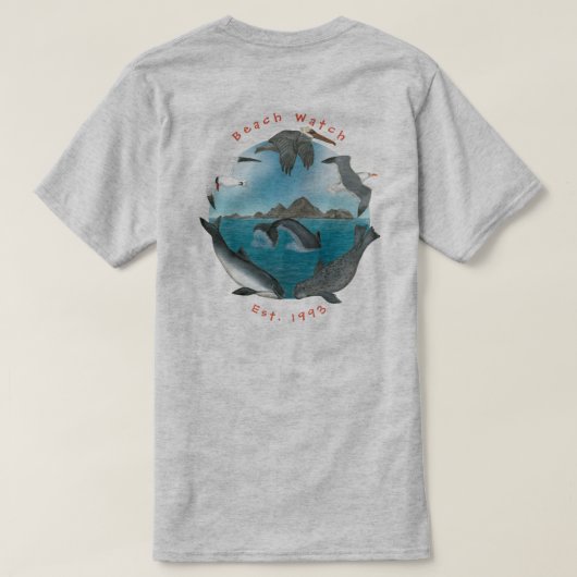 BW Basic T — GFNMS-logo op rug T-shirt (Design achterkant)