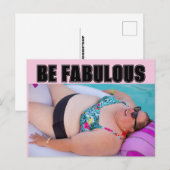 BW BEACH BIG BATHING BEAUTY BE FABULOUS Briefkaart (Voorkant / Achterkant)