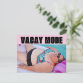 BW BEACH BIG BATHING BEAUTY VACAY MODE Briefkaarte Briefkaart (Staand voorkant)