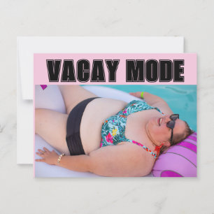 BW BEACH BIG BATHING BEAUTY VACAY MODE Briefkaarte Briefkaart