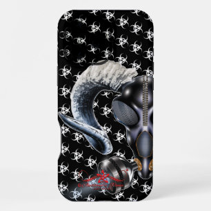 BW! BIOGEVAAR WAARSCHUWING! Schedel iPhone 16 Pro Max Hoesje