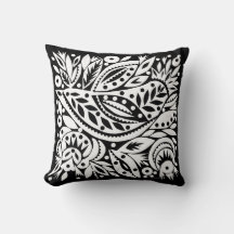 BW Bird Art Cutouts Reversibele Pillow