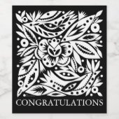 BW Bird Art Cutouts Wine Label Wijn Etiket (Enkel label)