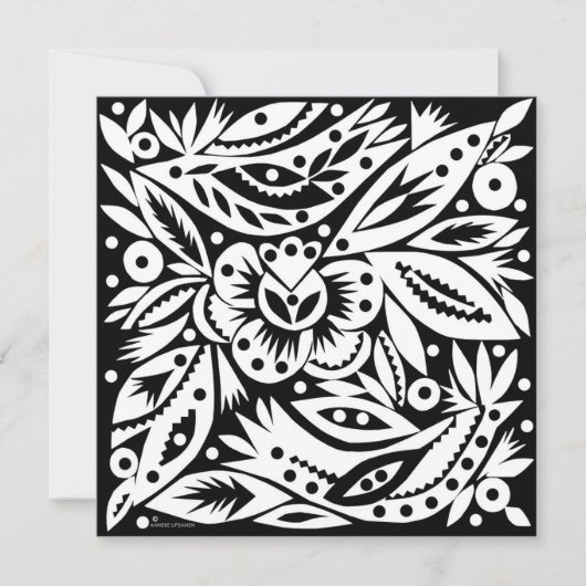 BW Birds Papercut Kaart (Voorkant)