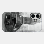 BW Black & White London Bus & Big Ben Case-Mate iPhone Case (Achterkant (horizontaal))