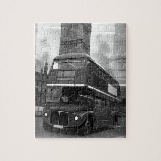 BW Black & White London Bus & Big Ben Legpuzzel (Verticaal)