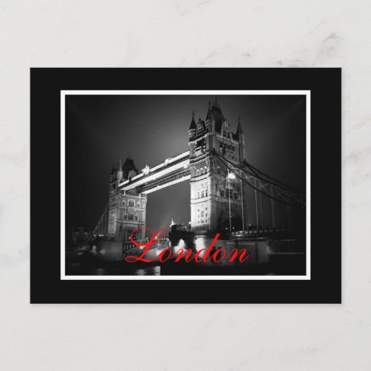 BW Black & White London Tower Bridge Briefkaart (Voorkant)