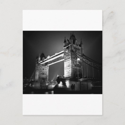 BW Black & White London Tower Bridge Briefkaart (Voorkant)