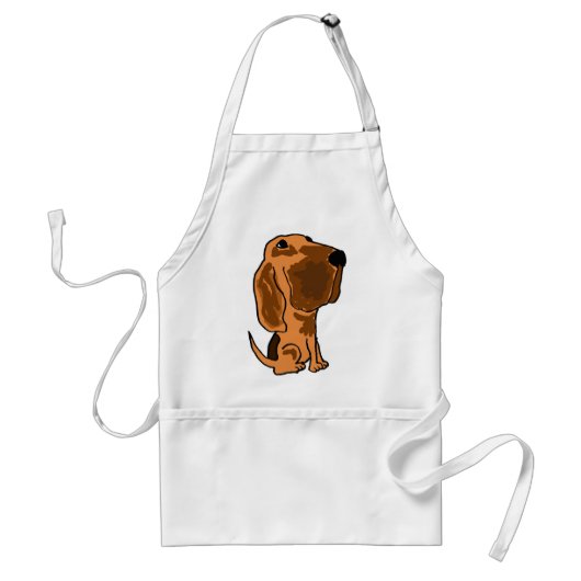 BW-bloedhond Cartoon Apron Standaard Schort (Voorkant)