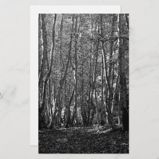 BW-bomen Briefpapier (Voorkant / Achterkant)