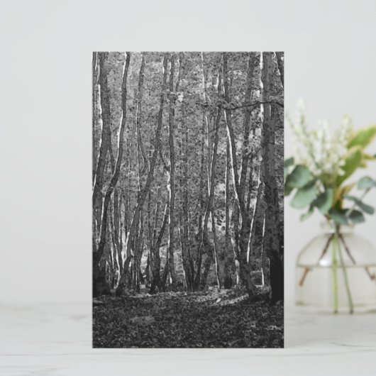 BW-bomen Briefpapier (Staand voorkant)