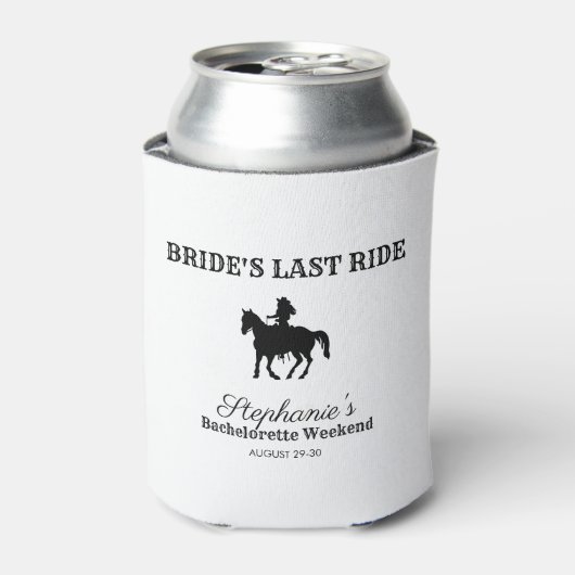 BW Bride's laatste rit Bachelorette Weekend Blikjeskoeler (Blikje Voorkant)