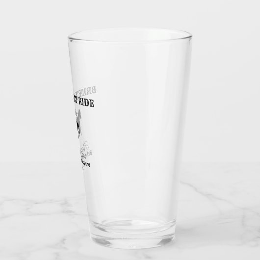 BW Bride's laatste rit Bachelorette Weekend Glas (Links)