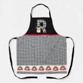 BW Buffalo controleert patroon monogram R | Sneeuw Schort (Voorkant)