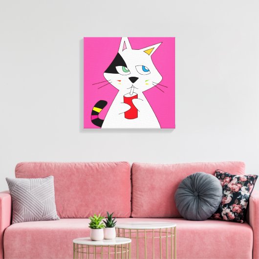 BW-CAT CANVAS AFDRUK (Insitu (Woonkamer))