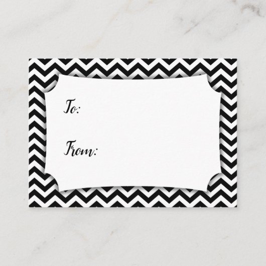 BW Chevron No Wrap Display Vrijgezellenfeest Cadea Informatiekaartje (Achterkant)