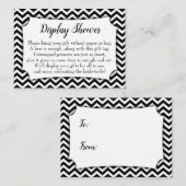 BW Chevron No Wrap Display Vrijgezellenfeest Cadea Informatiekaartje (Voorkant / Achterkant)
