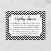 BW Chevron No Wrap Display Vrijgezellenfeest Cadea Informatiekaartje (Voorkant)