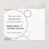 BW Circles Sla de datum op Aankondigingskaart (Achterkant)