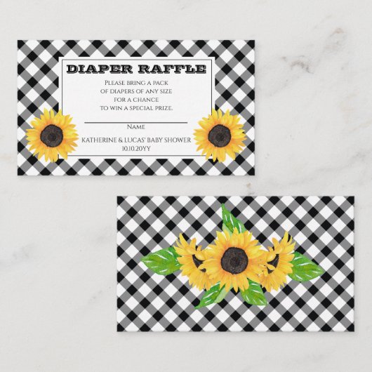 BW controleert Baby Q BBQ Shower Diaper over lade Informatiekaartje (Voorkant / Achterkant)