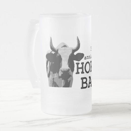 BW Cow Stein Matglas Bierpul (Voorkant links)