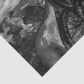 BW Creepy Fantasy Scene Artwork Tissuepapier (Detail)