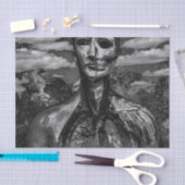 BW Creepy Fantasy Scene Artwork Tissuepapier (Craft)