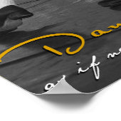 BW Dance alsof niemand naar de prullenbak kijkt Poster (Hoek)