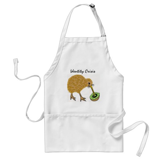 BW - Funny Kiwi Identity Crisis Apron Standaard Schort (Voorkant)