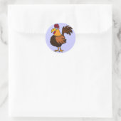 BW- Funny Rooster Cartoon Stickers (Tas)