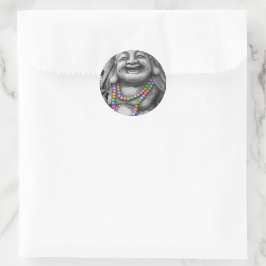 bw gay buddah ronde sticker (Tas)