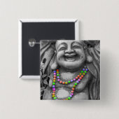 bw gay buddah vierkante button 5,1 cm (Voorkant /achterkant)