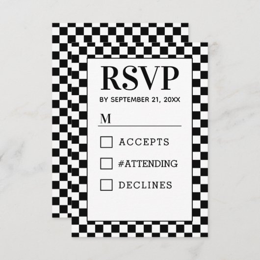 BW Gecontroleerde RSVP (Voorkant / Achterkant)