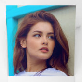 BW | Gold Elegant Classy 8 Foto Afstuderen Drieluik Aankondiging (Binnenzijde eerst)