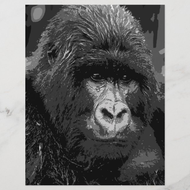 BW Gorilla Face (Voorkant)