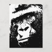 BW Gorilla Face Briefkaart (Voorkant)