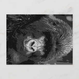 BW Gorilla Face Briefkaart