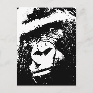BW Gorilla Face Briefkaart