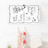 BW grillig Lijst en champagne de avond ervoor Spandoek (Insitu)