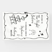 BW grillig Lijst en champagne de avond ervoor Spandoek (Horizontaal)