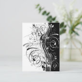 BW grunge Briefkaart (Staand voorkant)