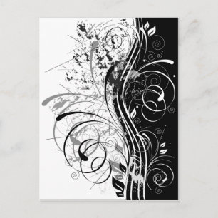 BW grunge Briefkaart