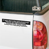 BW_homohuwelijk1 Bumpersticker (Op Truck)