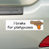 BW-I-remmen voor platypussen Bumpersticker (Op auto)