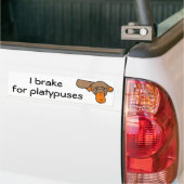 BW-I-remmen voor platypussen Bumpersticker (Op Truck)