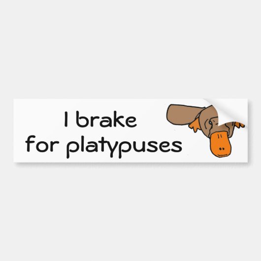 BW-I-remmen voor platypussen Bumpersticker (Voorkant)
