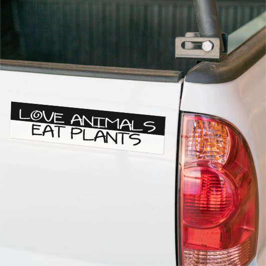 BW_liefde_dieren Bumpersticker (Op Truck)
