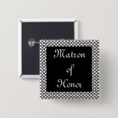 BW Matron Vierkante Button 5,1 Cm (Voorkant /achterkant)